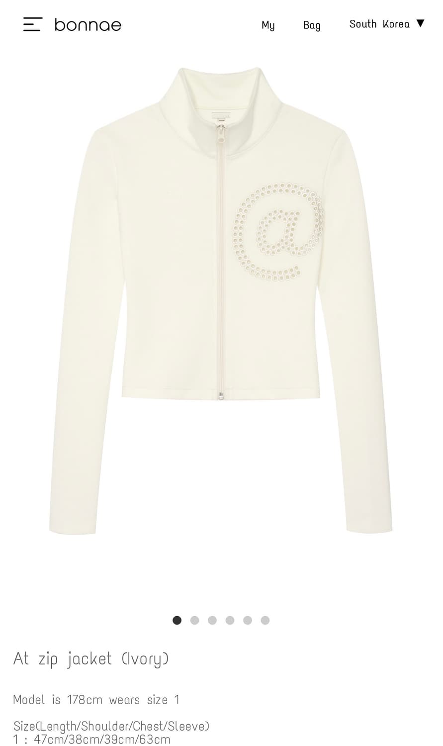 본네 At zip jacket (Ivory) 상품이미지2