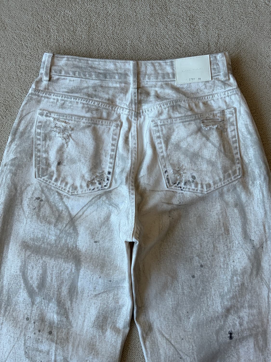 브랜디드 1707 DESTROYED DIRTY WHITE JEANS 상품이미지3