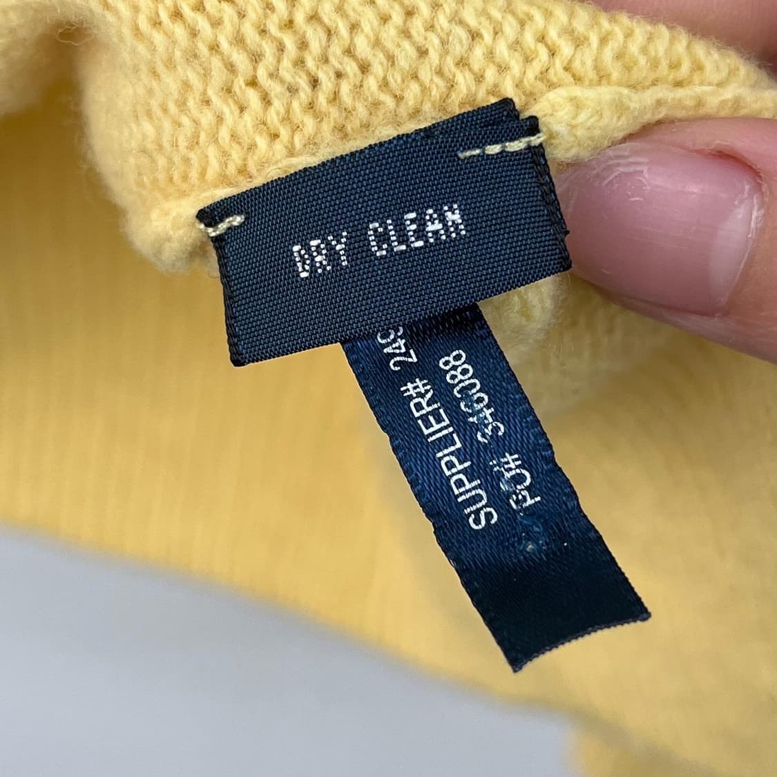 폴로 랄프로렌 기본 포 옐로우 브이넥 울 니트  상품이미지7