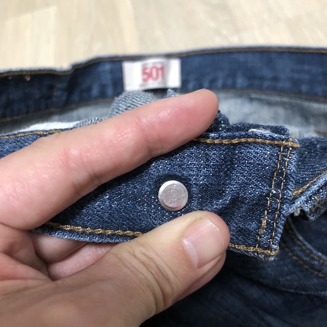 (31) 리바이스 Levis 501 스트레이트핏 타이틀 블루 데님 상품이미지6
