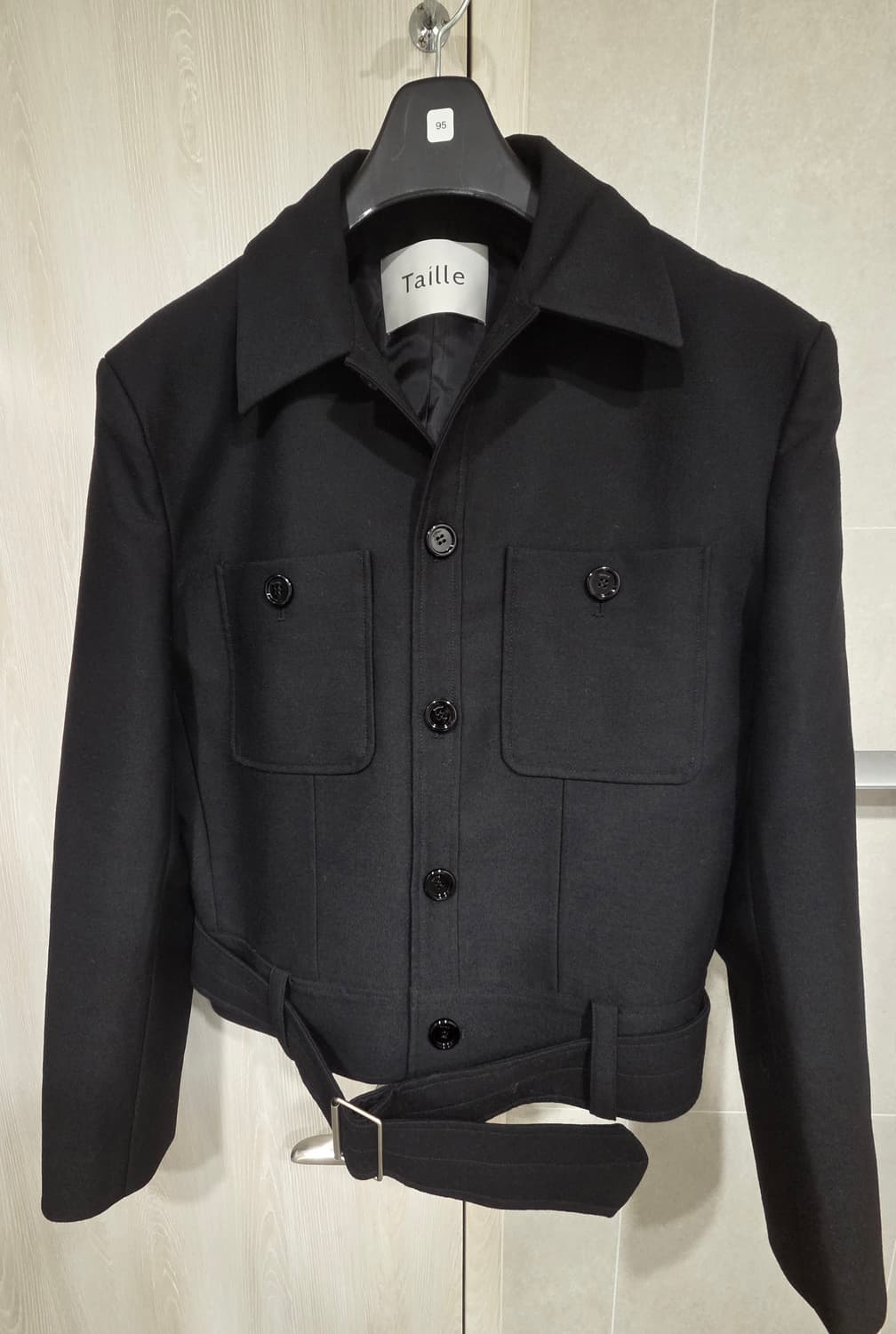 [2] 타일레 울 캔버스 모토 자켓 블랙 새상품 상품이미지2