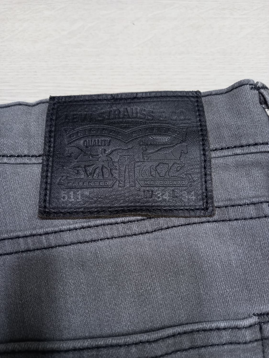 34 리바이스511 약기모 워싱 스판 슬림일자진 그레이 34-569 상품이미지5