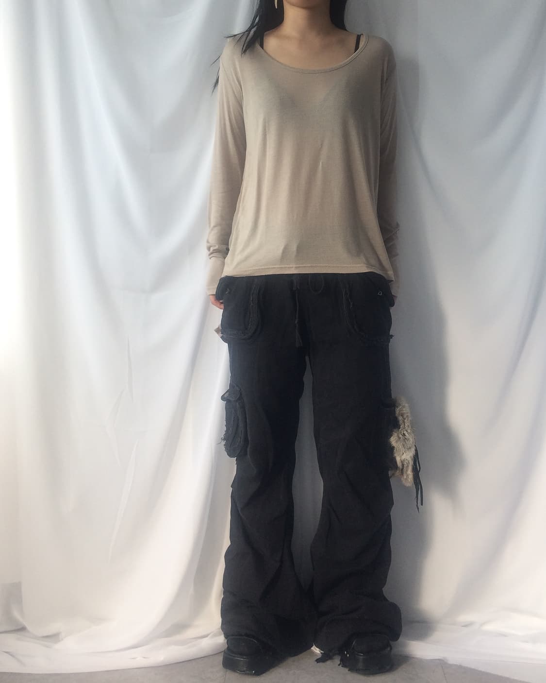 Back printing point loose fit top 상품이미지6