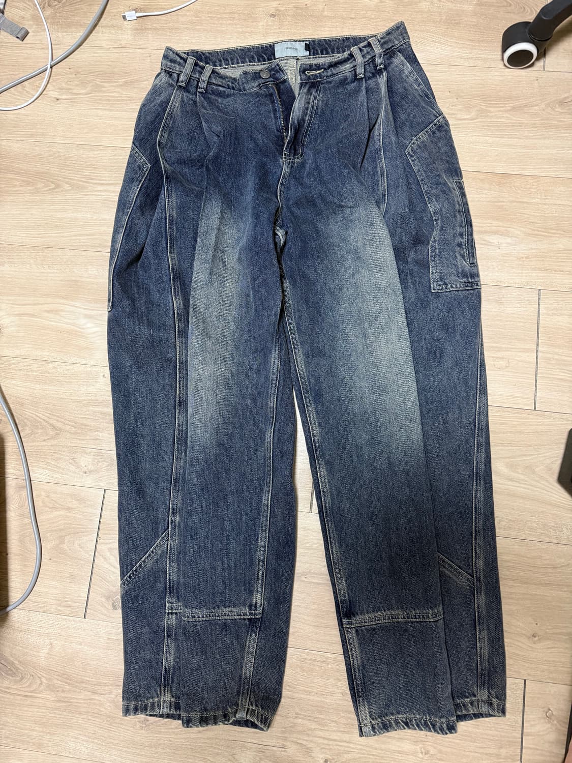 비긴202 베네타 투턱 데님 팬츠 상품이미지1