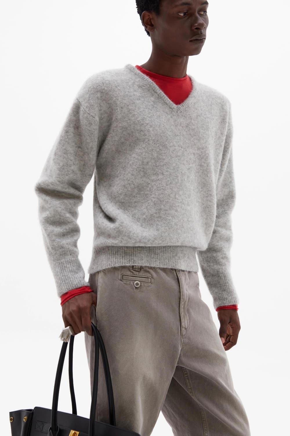 타일레 모헤어 브이넥 스웨터 2사이즈 판매 상품이미지2