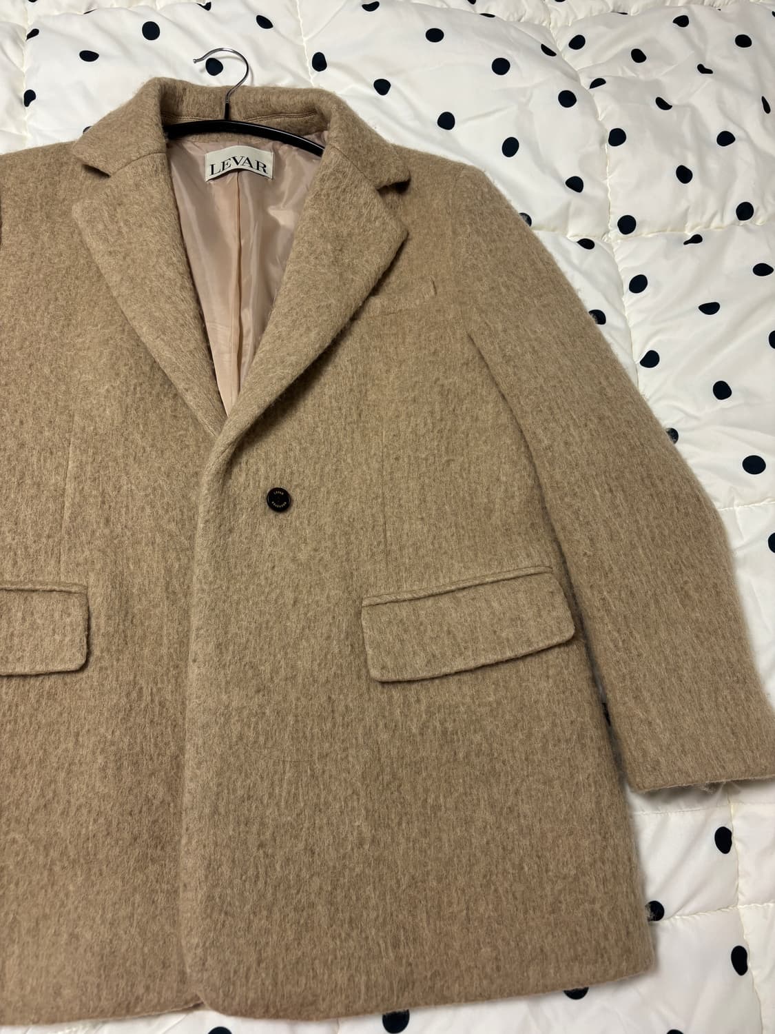 르바 헤어리 알파카 블랜디드 싱글자켓 베이지 상품이미지3