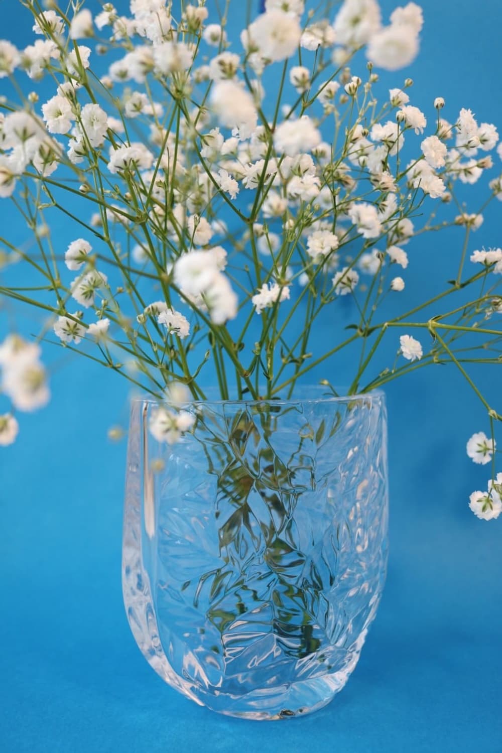 나뭇잎 패턴 글라스 화병 상품이미지1