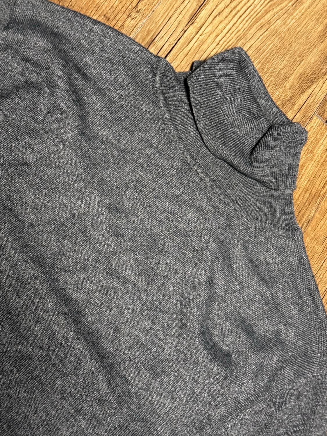 빈티지 그레이 목폴라 니트 스웨터 상품이미지3