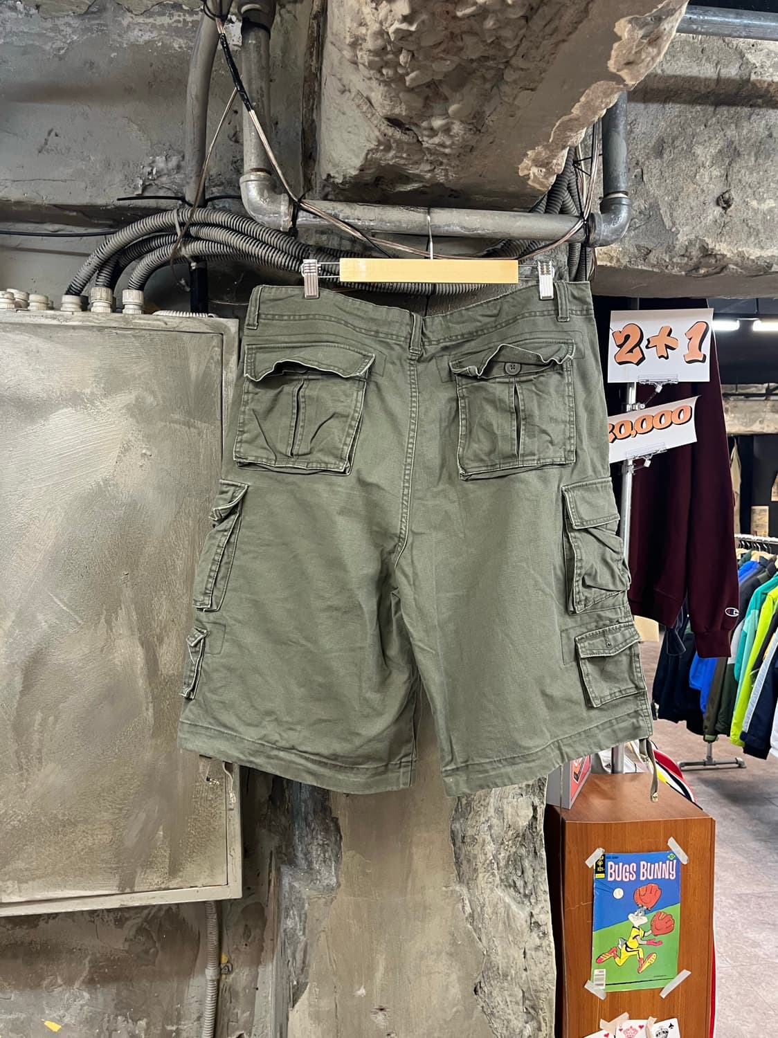 빈티지 아메리칸 카고 하프 팬츠 카키 2XL #csz3487 상품이미지2