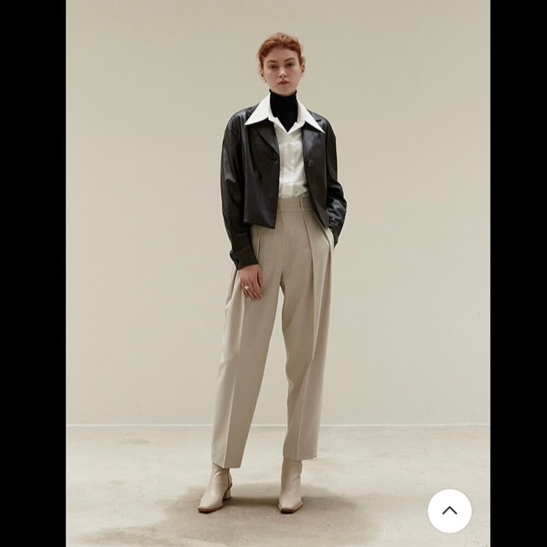 mohan 모한 tof 크롭 에코 레더 블레이저 (새상품) 상품이미지7