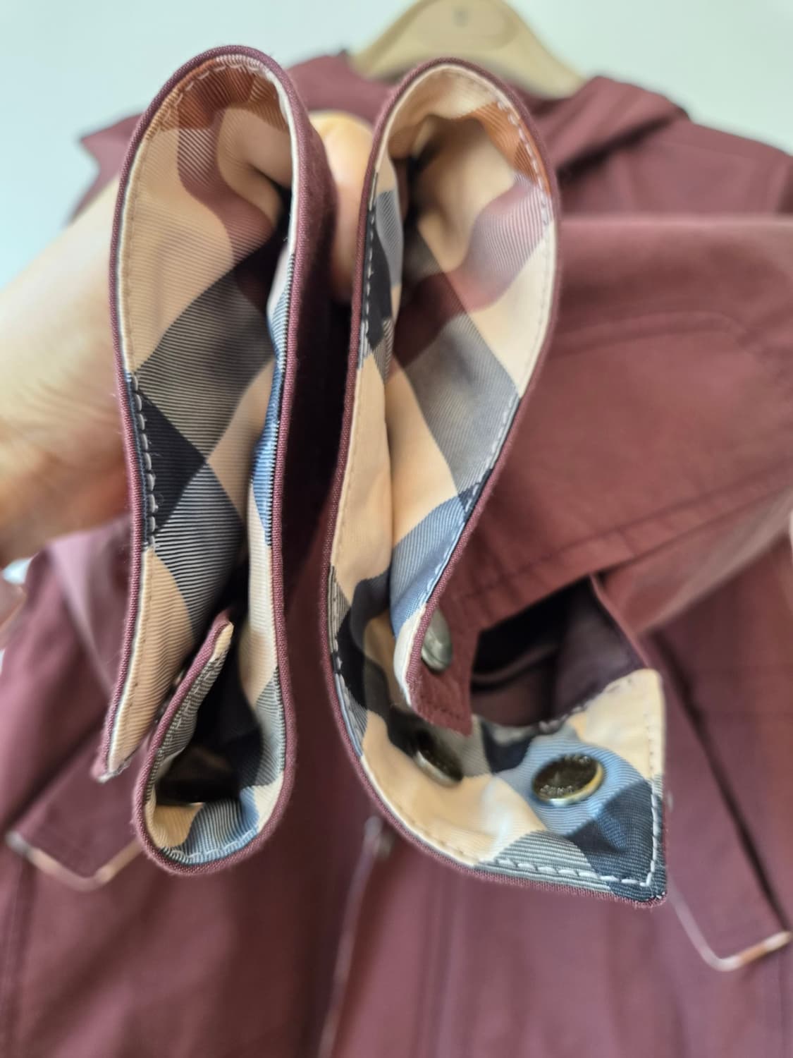 닥스 키즈 버건디트렌치코트 140(11Y)사이 상품이미지6