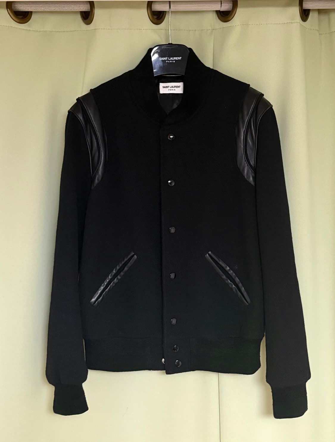 생로랑 테디자켓 블랙 상품이미지1
