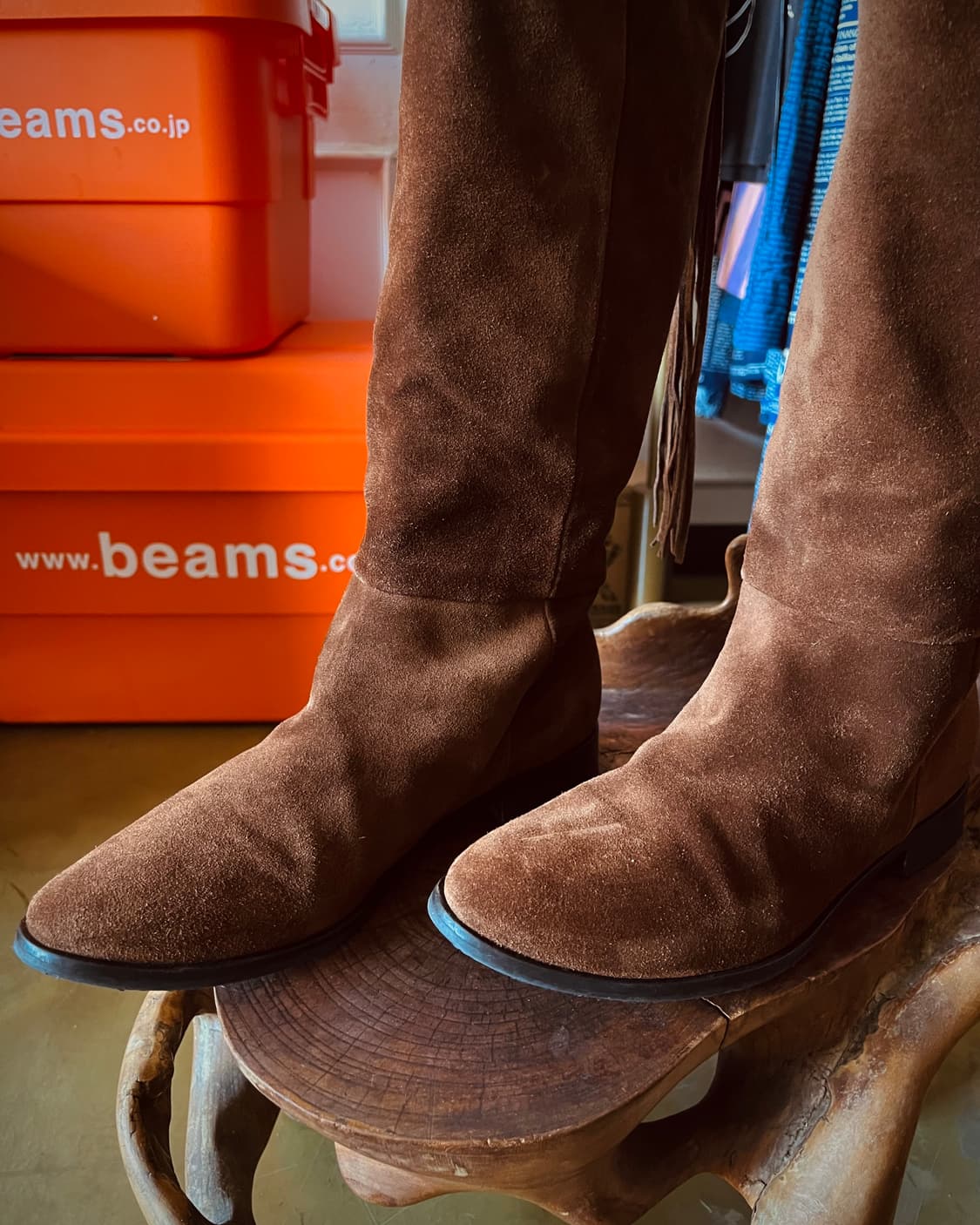 LAMUN Italy Vintage Fringe Wsetern Boots 상품이미지2