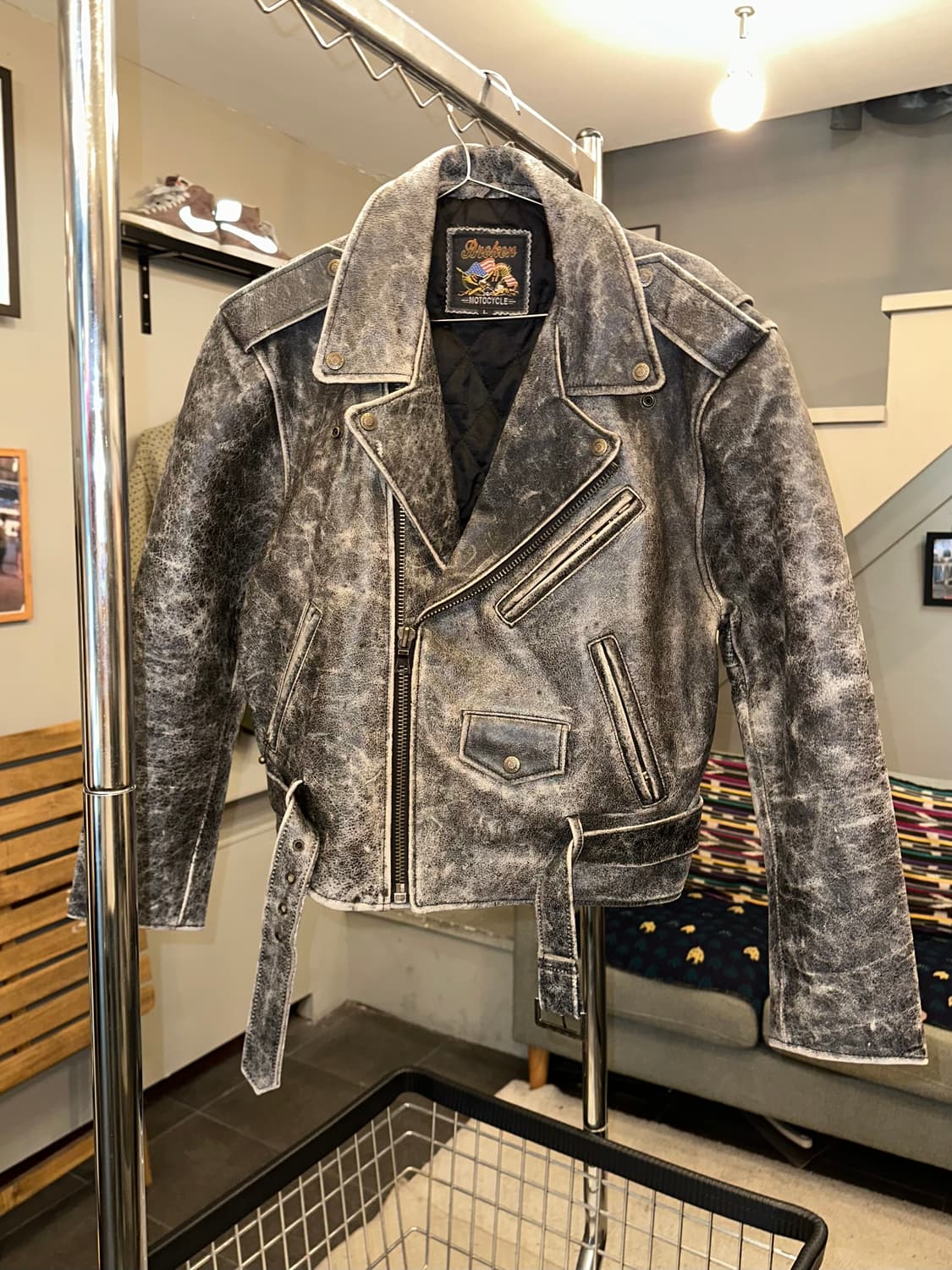 90’s Japanese Cow-leather aged rider JK 상품이미지5