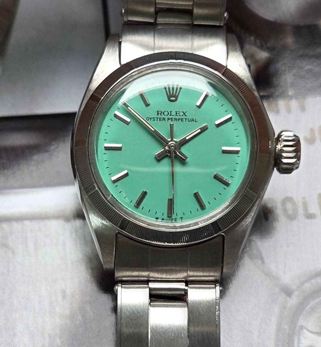 레어] 롤렉스 오이스터 퍼페츄얼 6623 민트 논데이트 여성용 (감정서포 상품이미지1