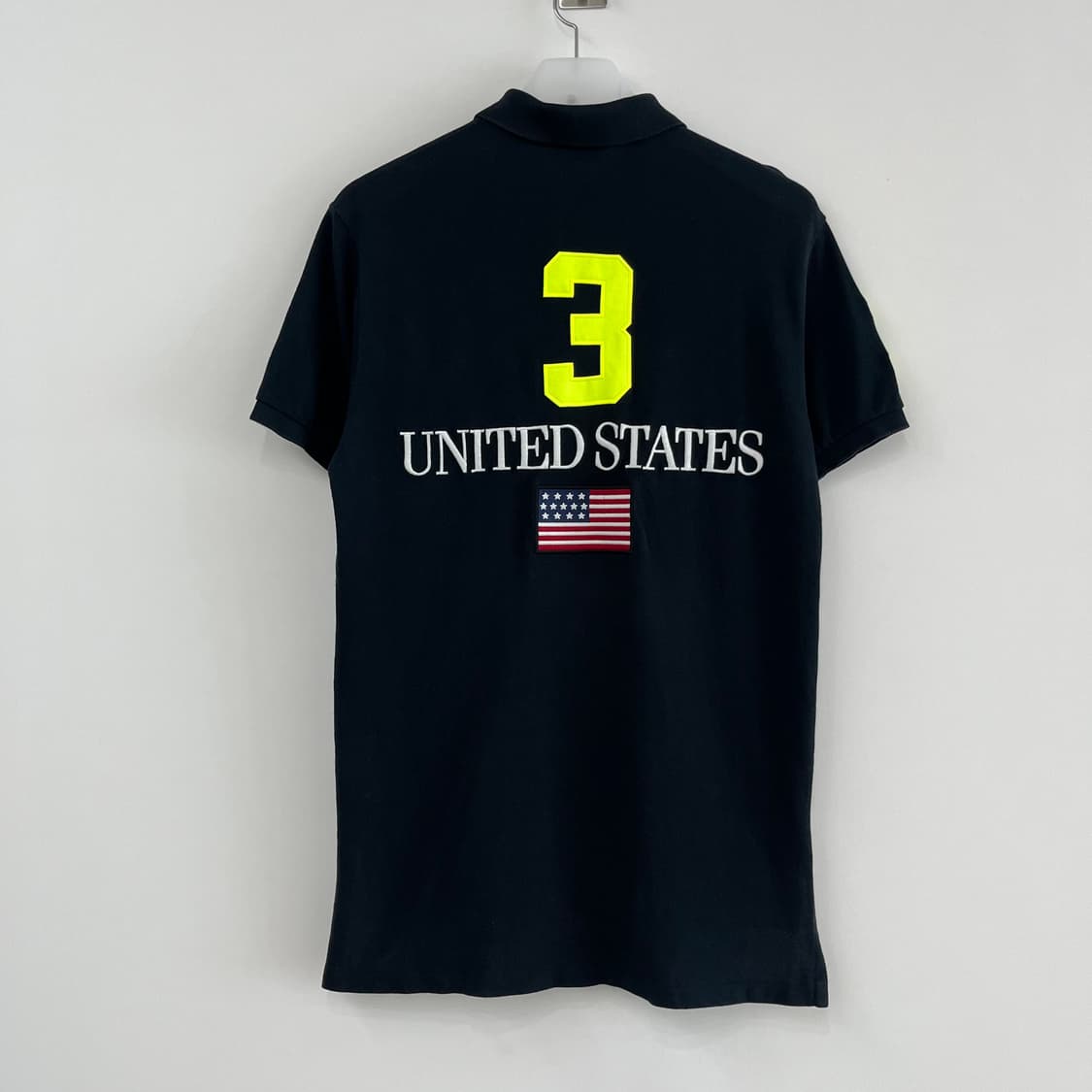 폴로 랄프로렌 빅포니 USA 성조기 블랙 반팔 카라티 상품이미지3