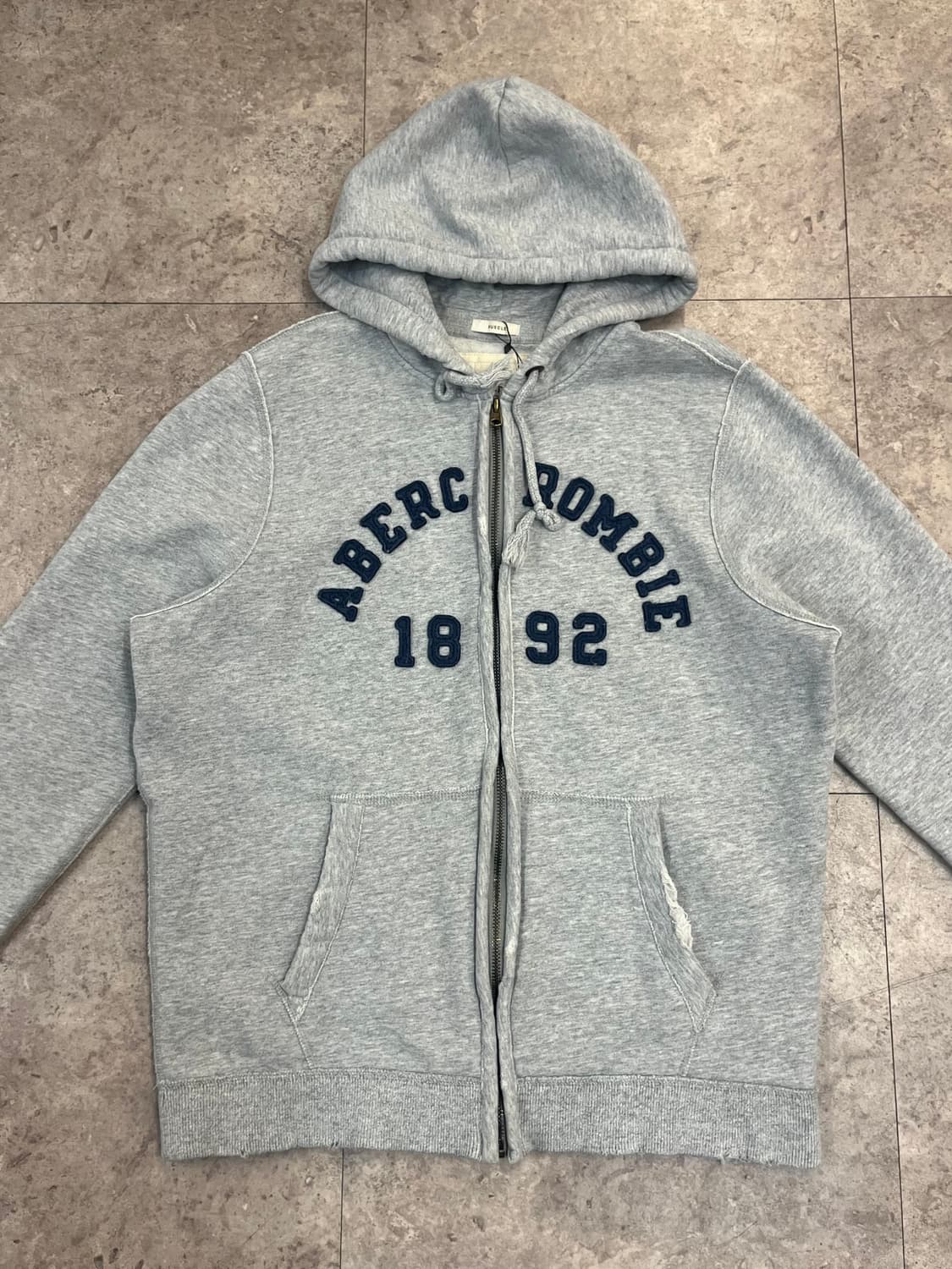 아베크롬비 기모 후드집업 그레이 2XL #csz3959 상품이미지5