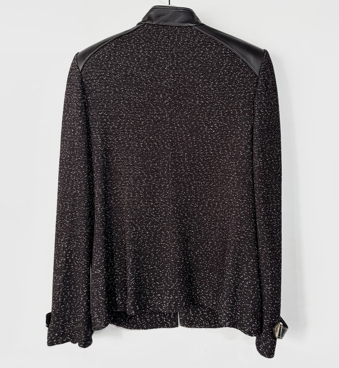 센존 ST.JOHN 레더 트림 니트 집업 상품이미지6