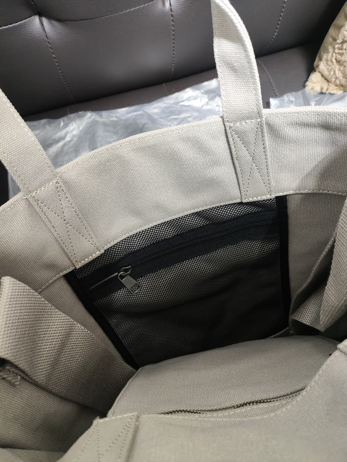 (새상품)APC 아페쎄 정품 리쿠퍼레이션 남녀공용 토트백 겸 숄더백 샌드 상품이미지5