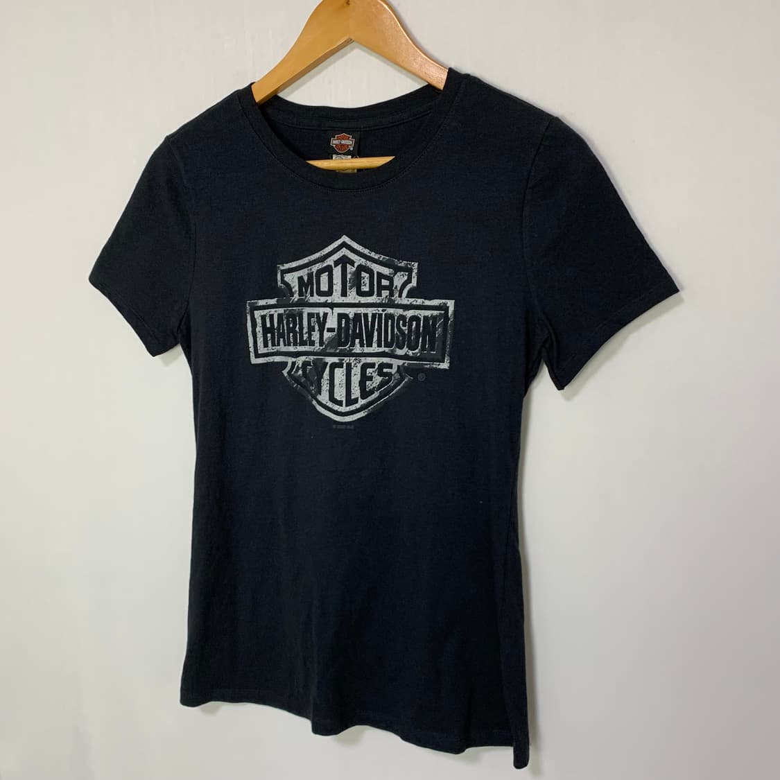 할리데이비슨 빈티지 슬림핏 레터링 반팔 티셔츠 y2k 여성 S 상품이미지3