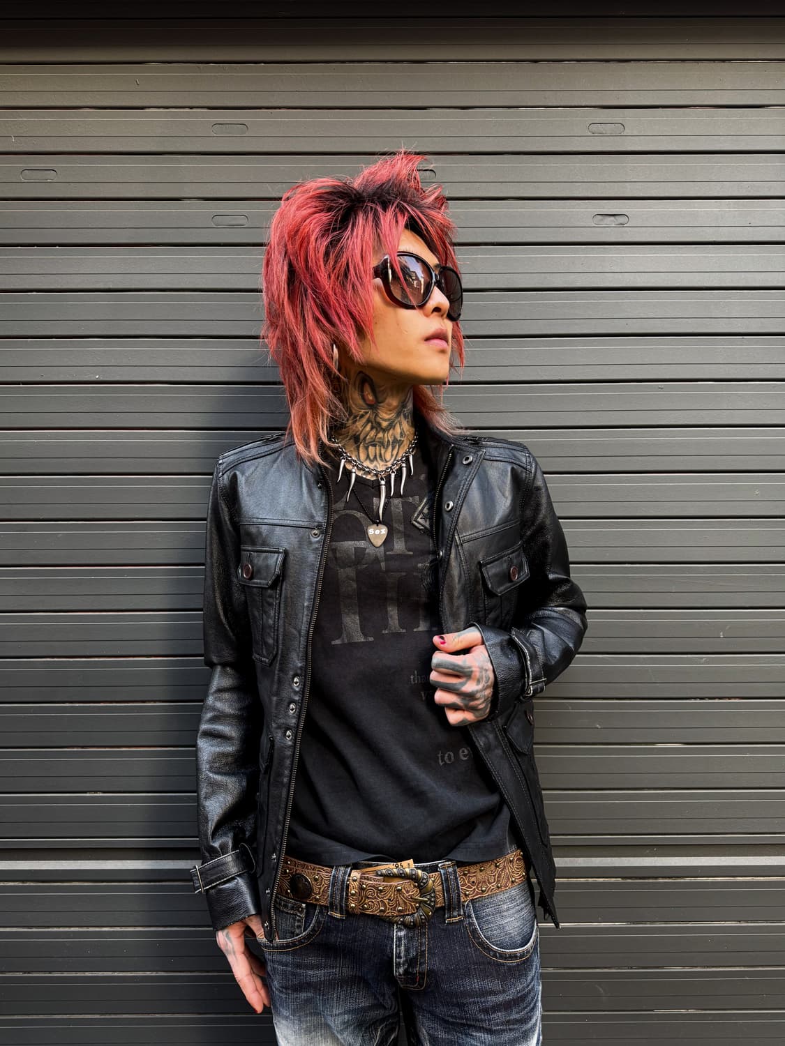 Japanese Multi Pocket Leather Jacket 상품이미지1