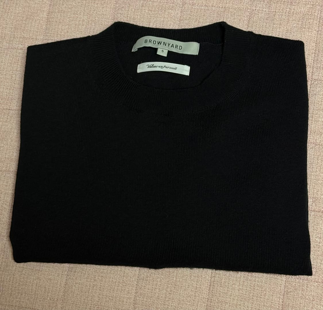 [5] 브라운야드 크루넥 니트 블랙 상품이미지5