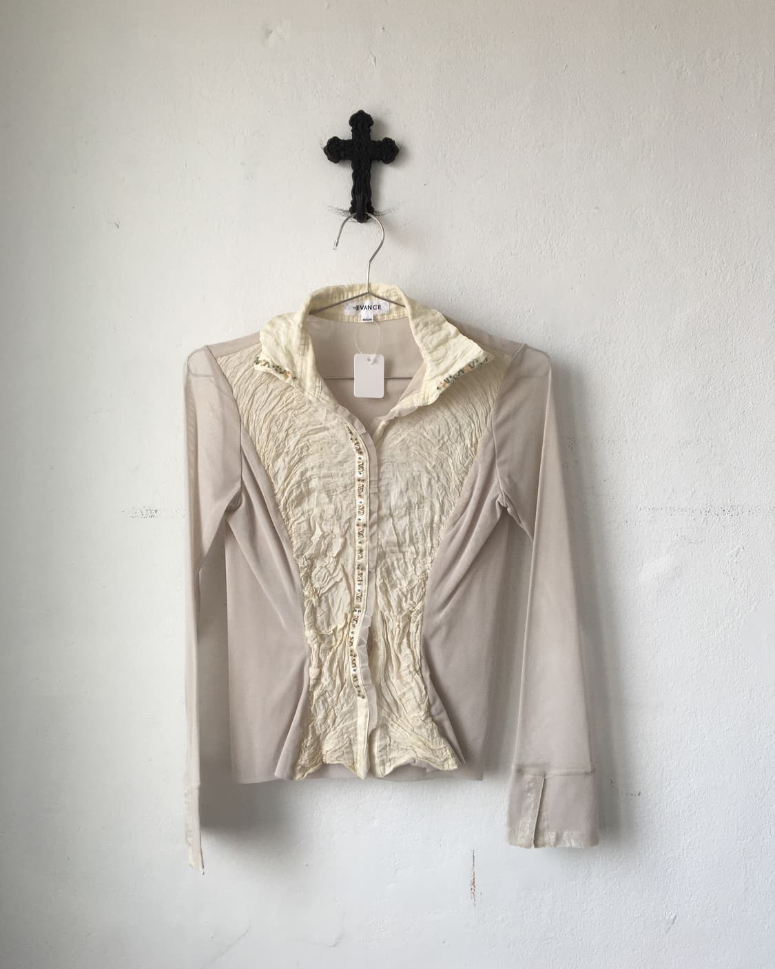 Beads trimming shirt 상품이미지2