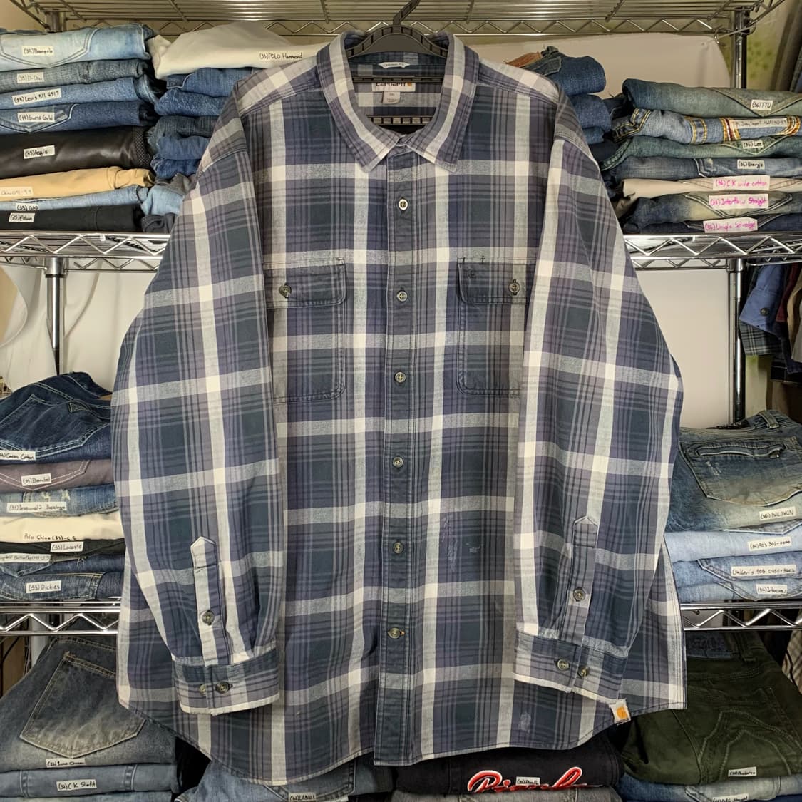 [2XL] 칼하트 오리지널핏 헤비코튼 타탄체크 워크셔츠 상품이미지2