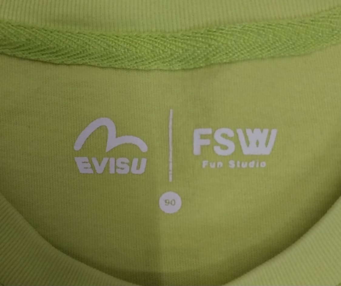에비수 EVISU 로고 라임 반팔 티셔츠 90 (55반까지) 상품이미지3