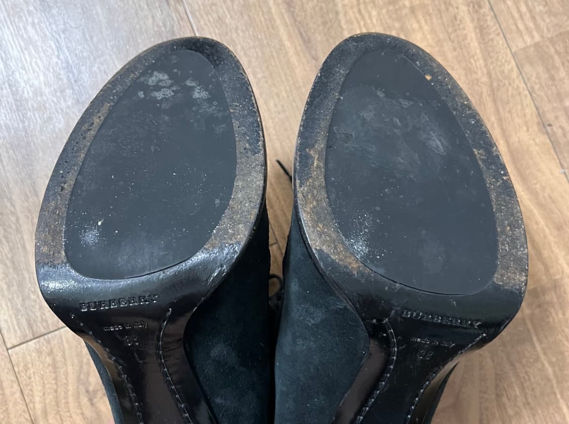 버버리 송치/ 스웨이드 레이스업 앵클 부츠 38 상품이미지6