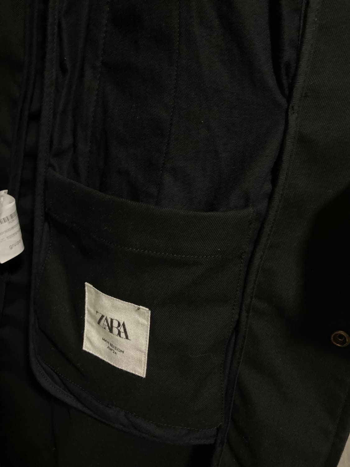 자라 남성 레더 카라 롱 자켓 (새상품) 상품이미지4