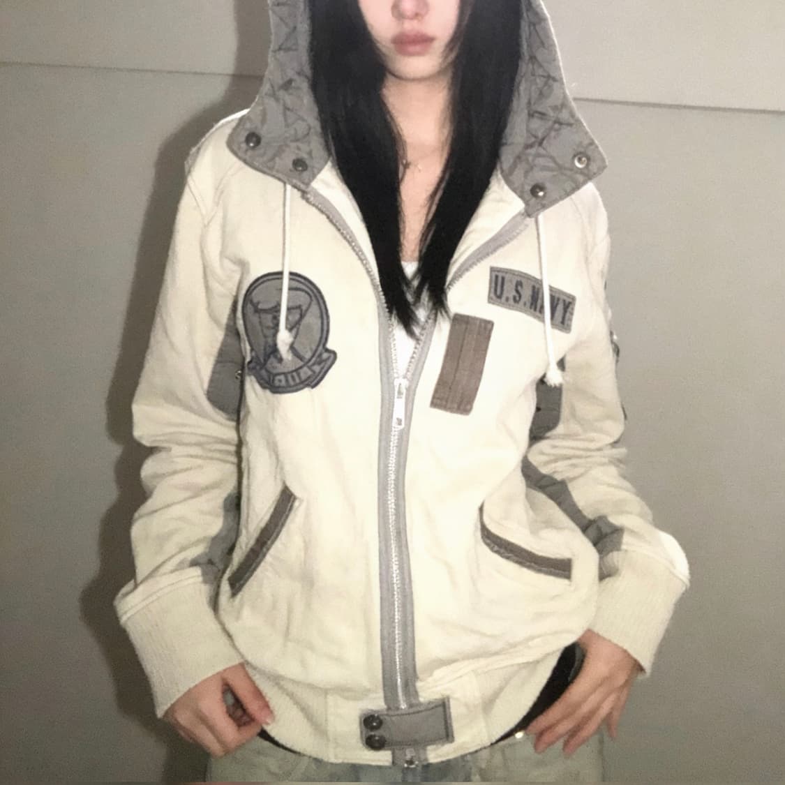 아비렉스 U.S. 네이비 스웻 집업 후디 자켓 상품이미지1