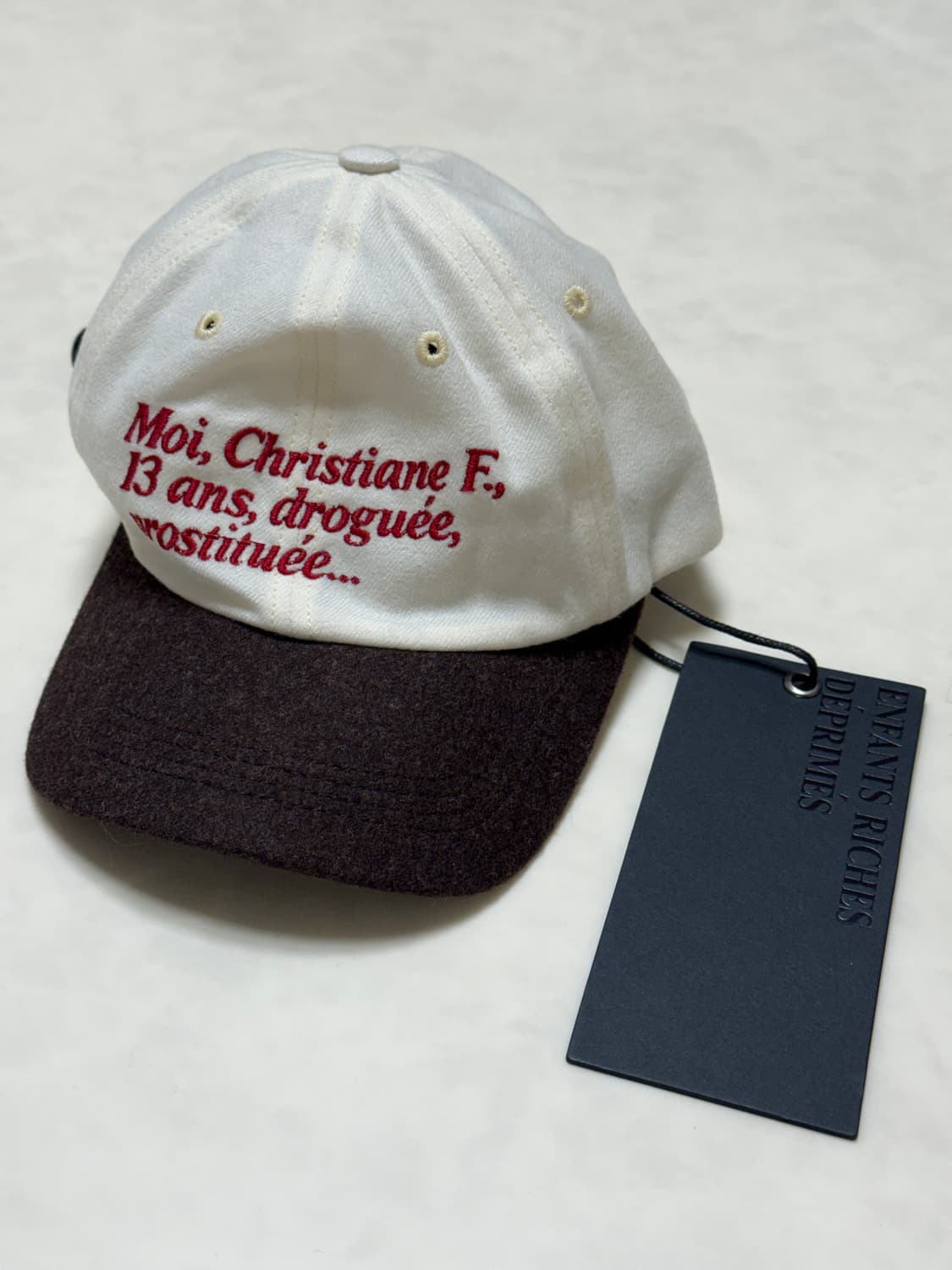 앙팡 리쉬 데프리메 레터링 캡 아이보리 상품이미지1