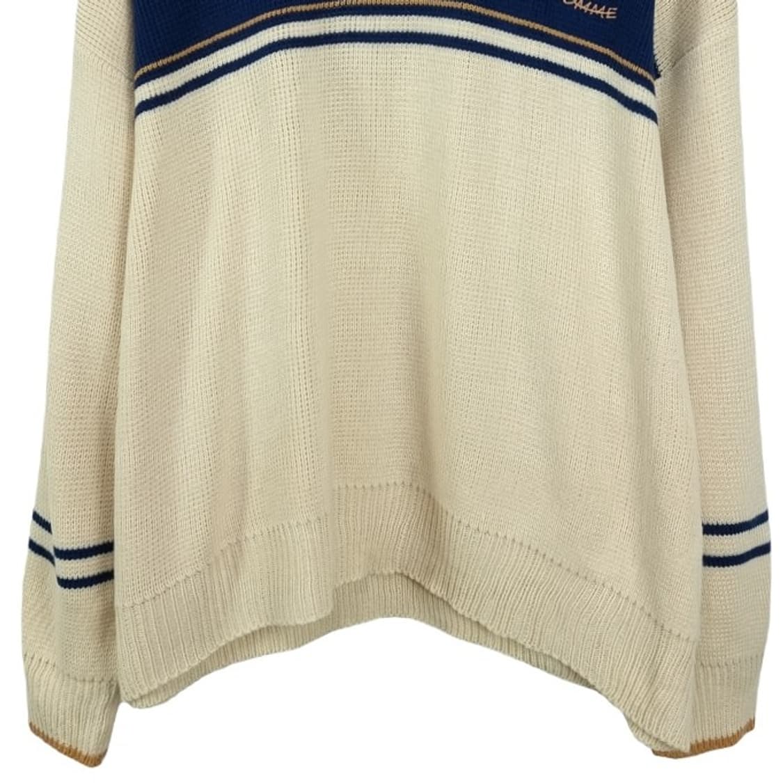 [꼼파뇨] 오버핏 브이넥 프레피 니트 아이보리 M18977 상품이미지5