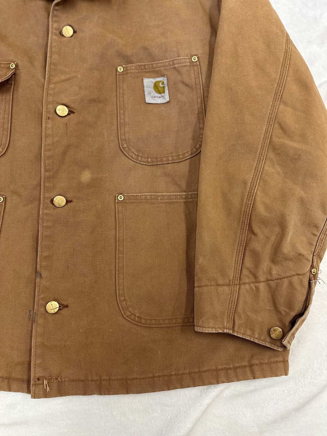 (46)70-80s 칼하트 USA 덕 초어 자켓 브라운 상품이미지6