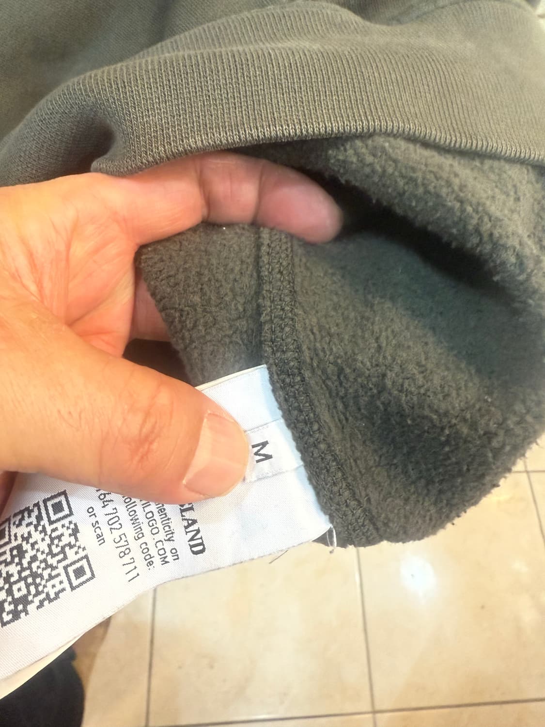 95 정품 스톤아일랜드 기모 후드티 팝니다 상품이미지4