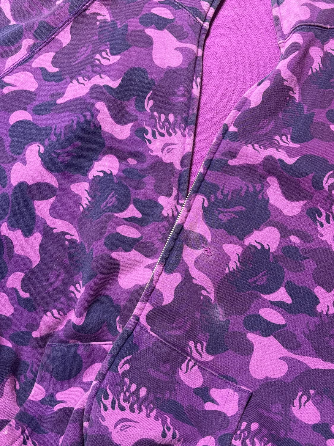 베이프 샤크 퍼플 후드집업 XL 상품이미지5