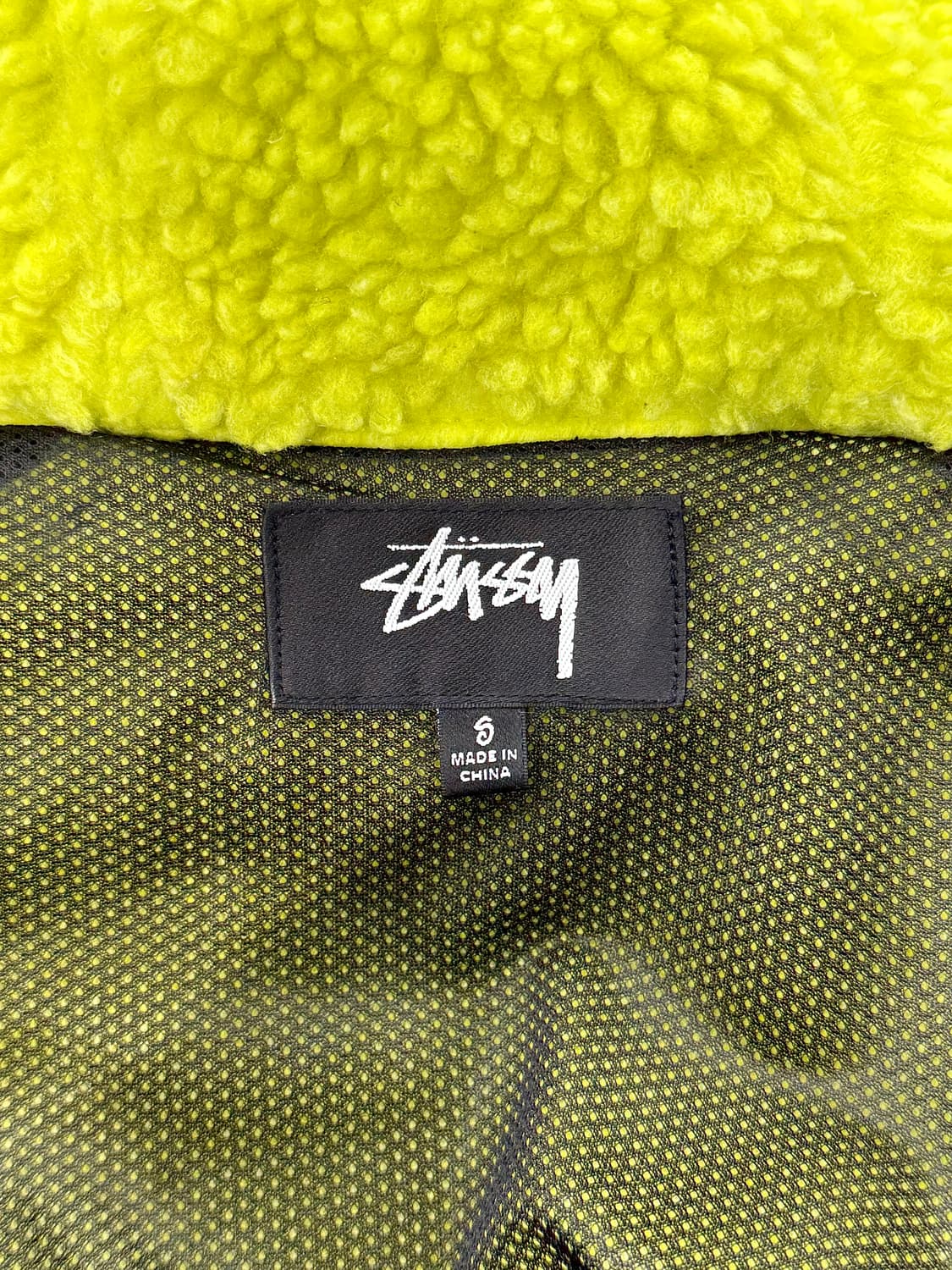 스투시 라임 셰르파 패널드 후디 자켓 상품이미지7