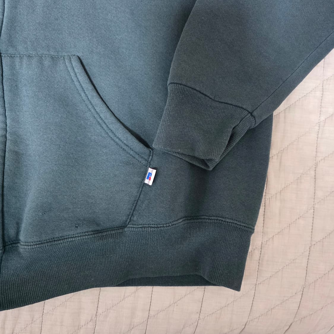 [L] 90s 빈티지 러셀 애슬레틱 후드집업 포레스트 그린 상품이미지4