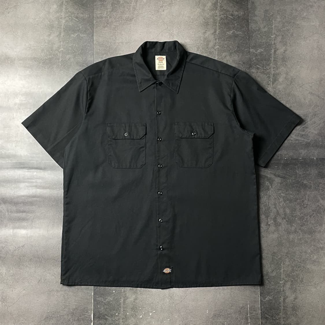 DICKIES 디키즈 빈티지 블랙 플랩포켓 반팔 워크셔츠 A01050 상품이미지1