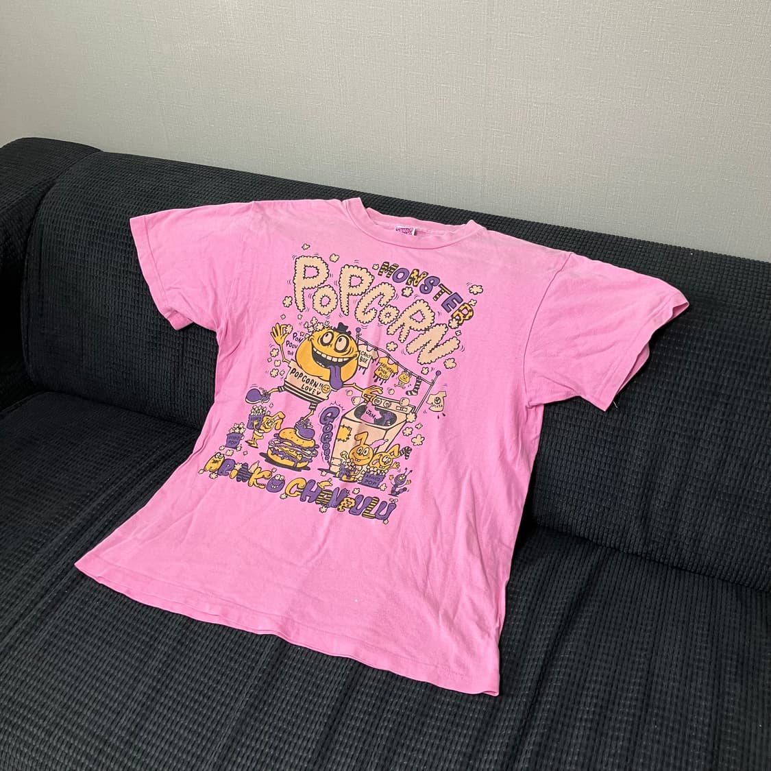 히스테릭풍 빈티지 티셔츠 pink 상품이미지1
