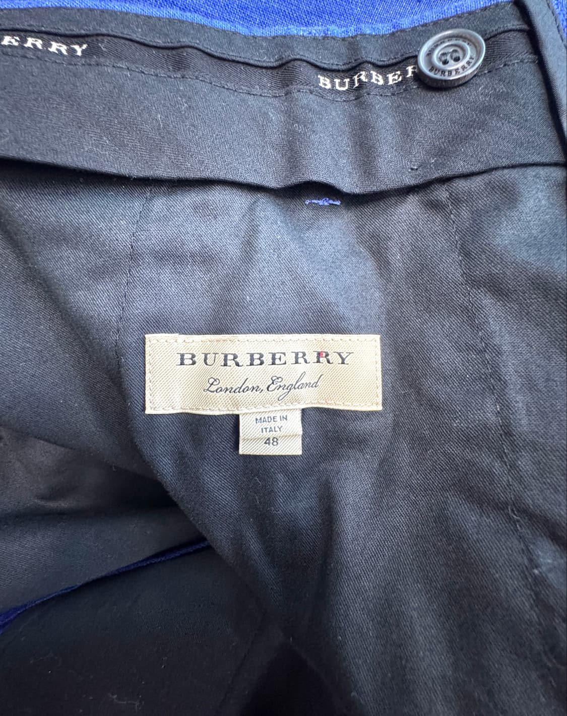 BURBERRY 버버리 블루 린넨 테이퍼드 팬츠 48 상품이미지6