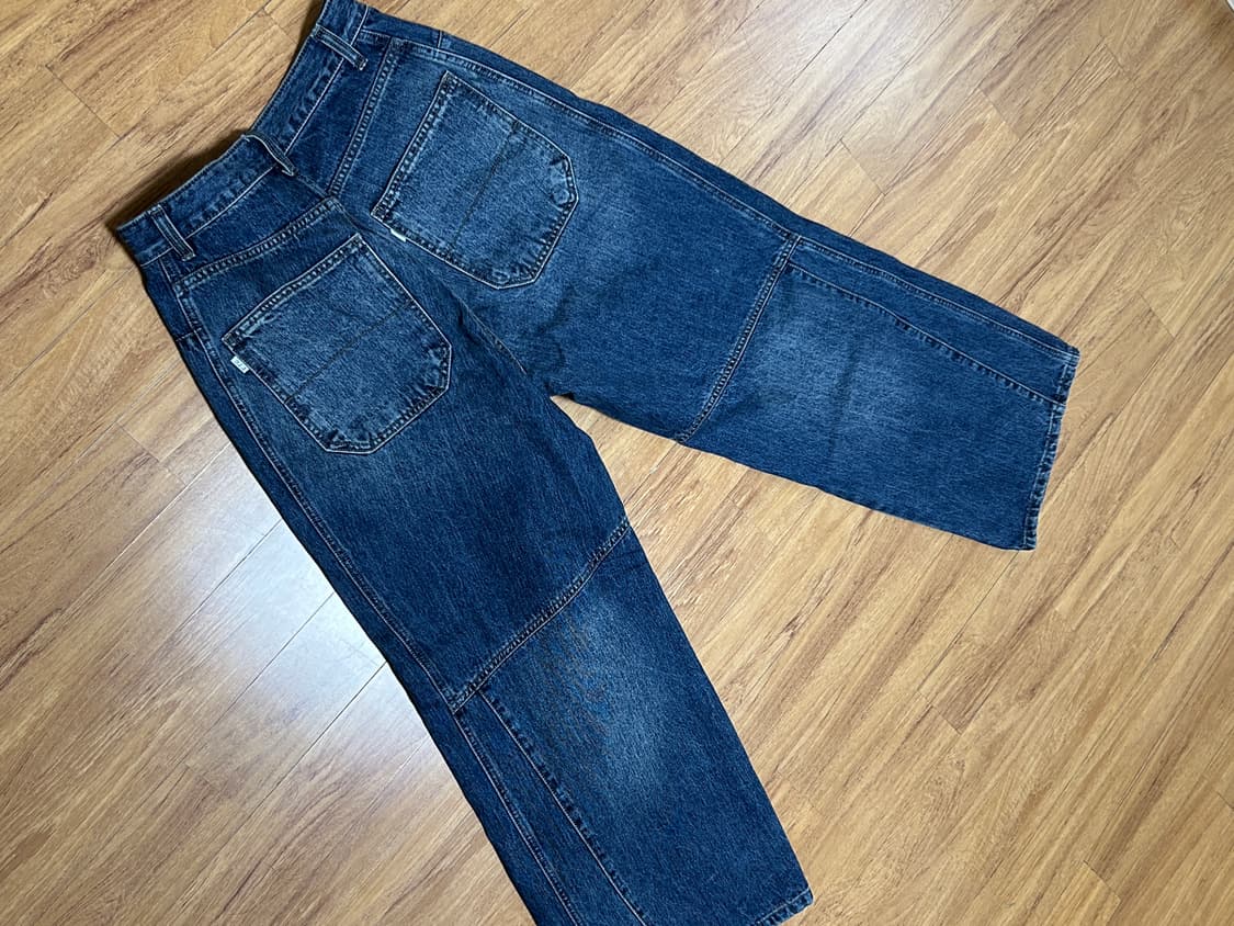 해칭룸 wide line jeans blue 2 상품이미지3