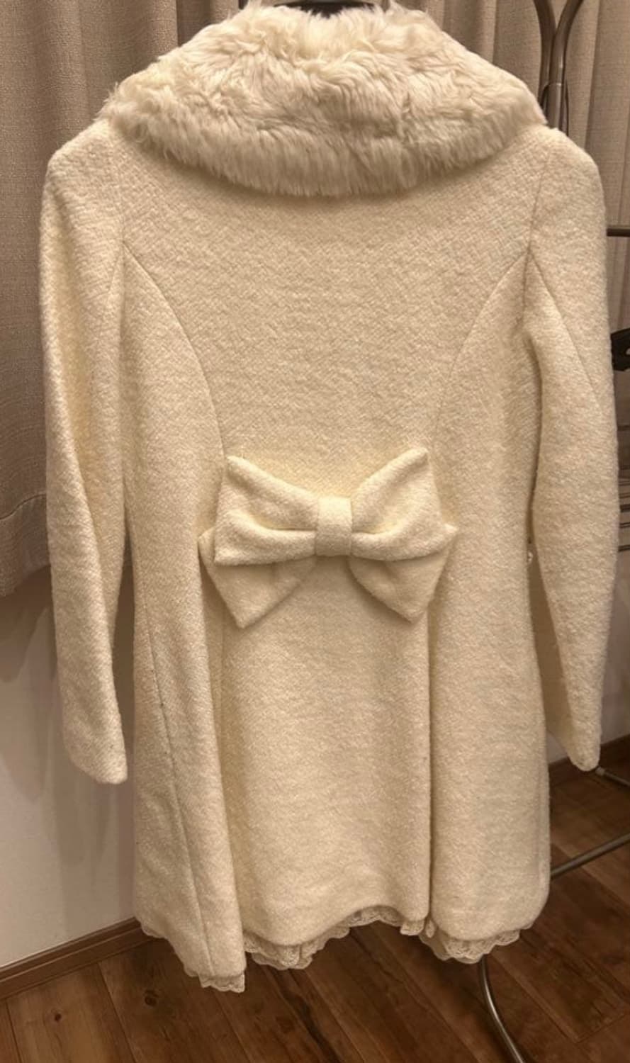 리즈리사 3연리본 백리본 레이스 퍼카라 a라인 코트 자켓 상품이미지2