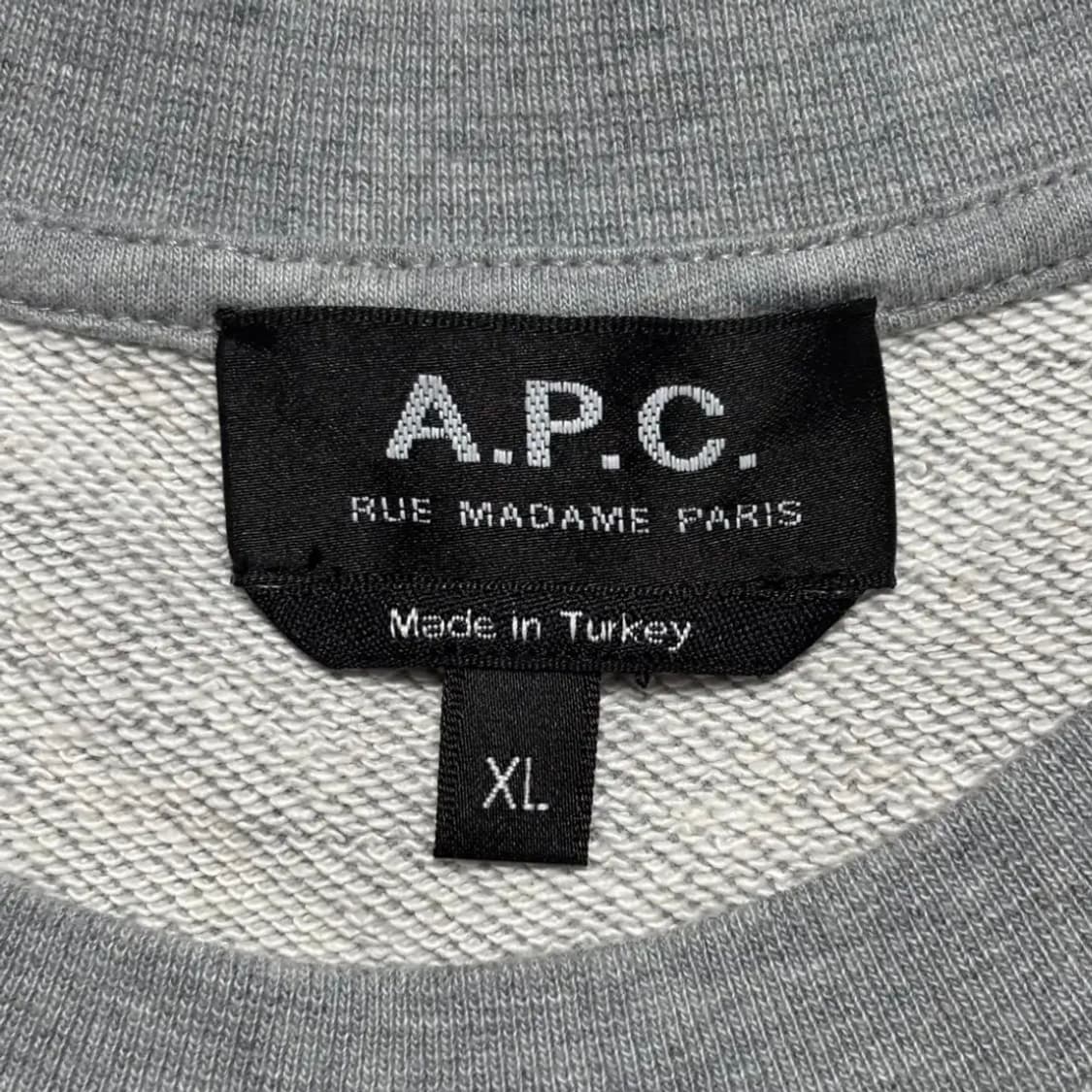 아페쎄 APC 로고 그레이 맨투맨 상품이미지4