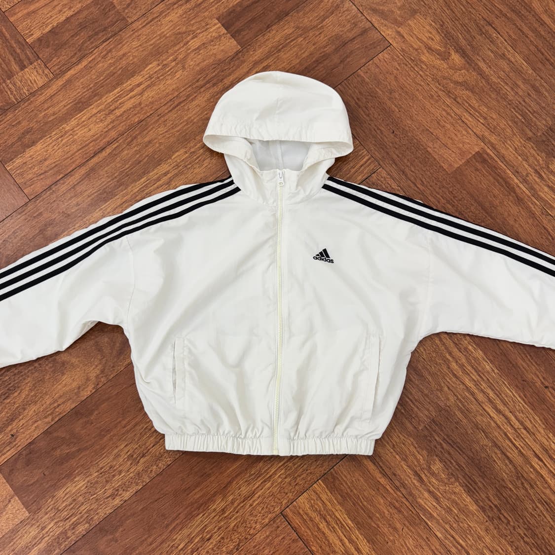 여성용 XS 아디다스 3S 우븐 윈드브레이커 바람막이  상품이미지3
