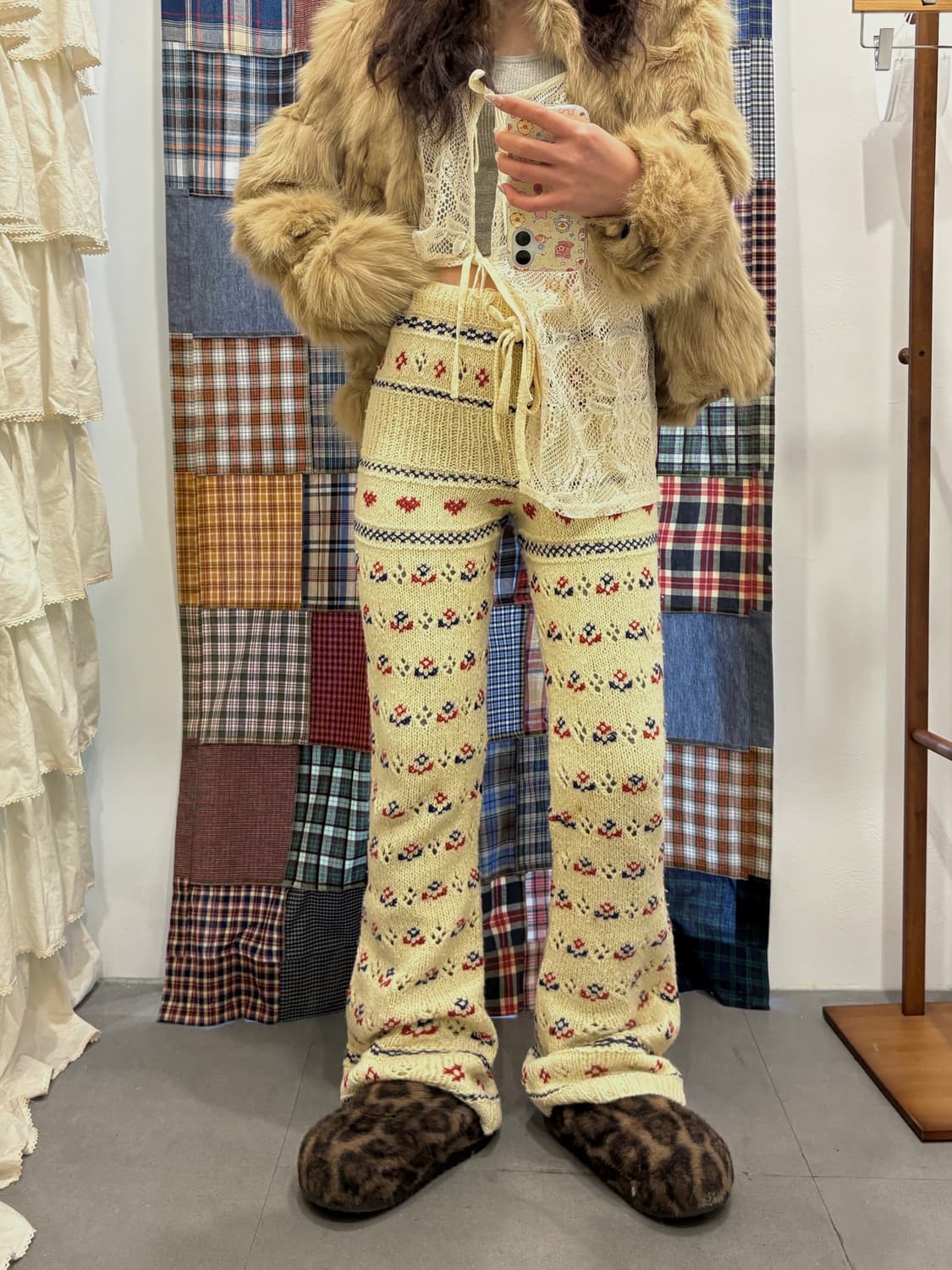 히스테릭글래머 니트 패턴 팬츠 상품이미지5