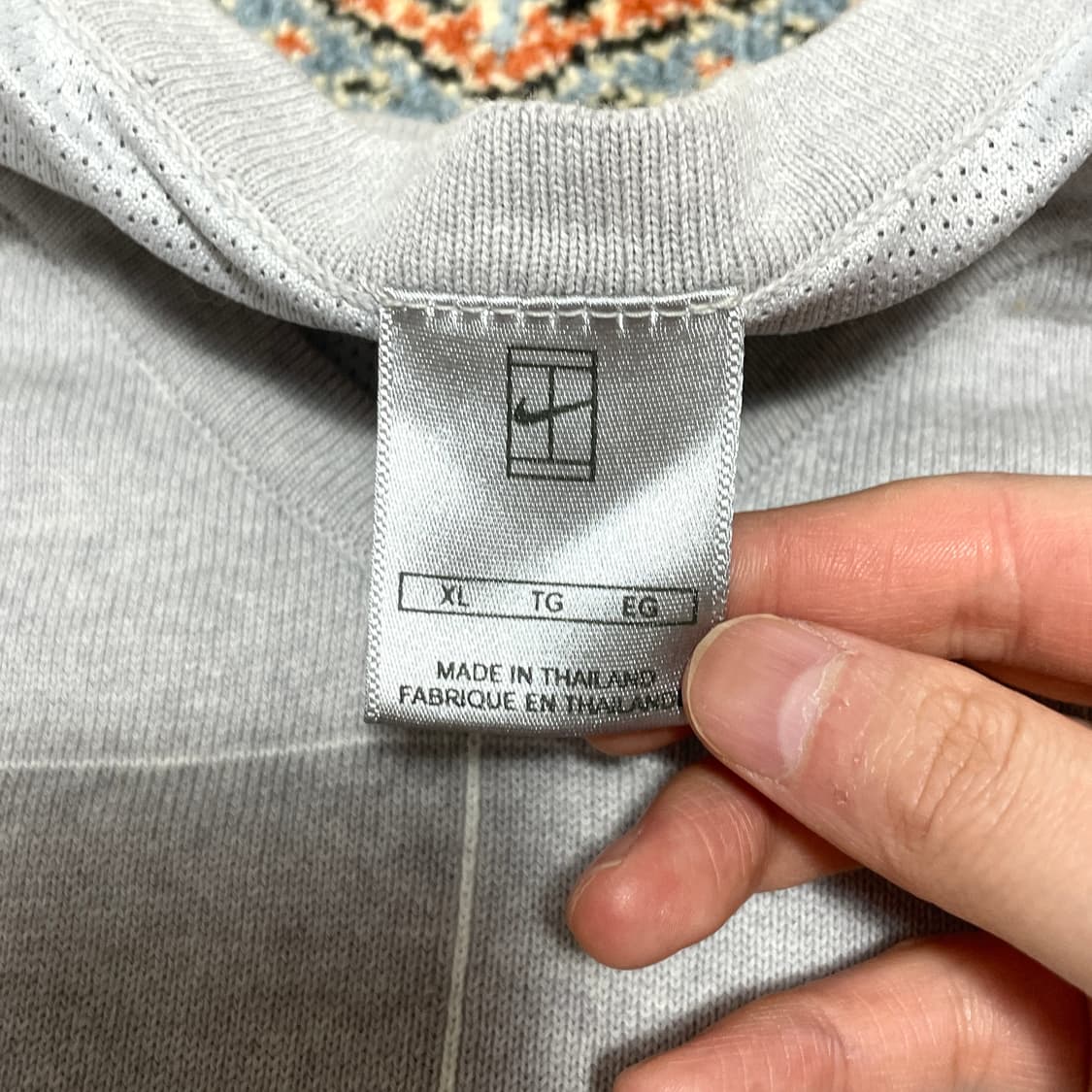 나이키 그레이 체크 브이넥 조끼 남성XL 상품이미지4