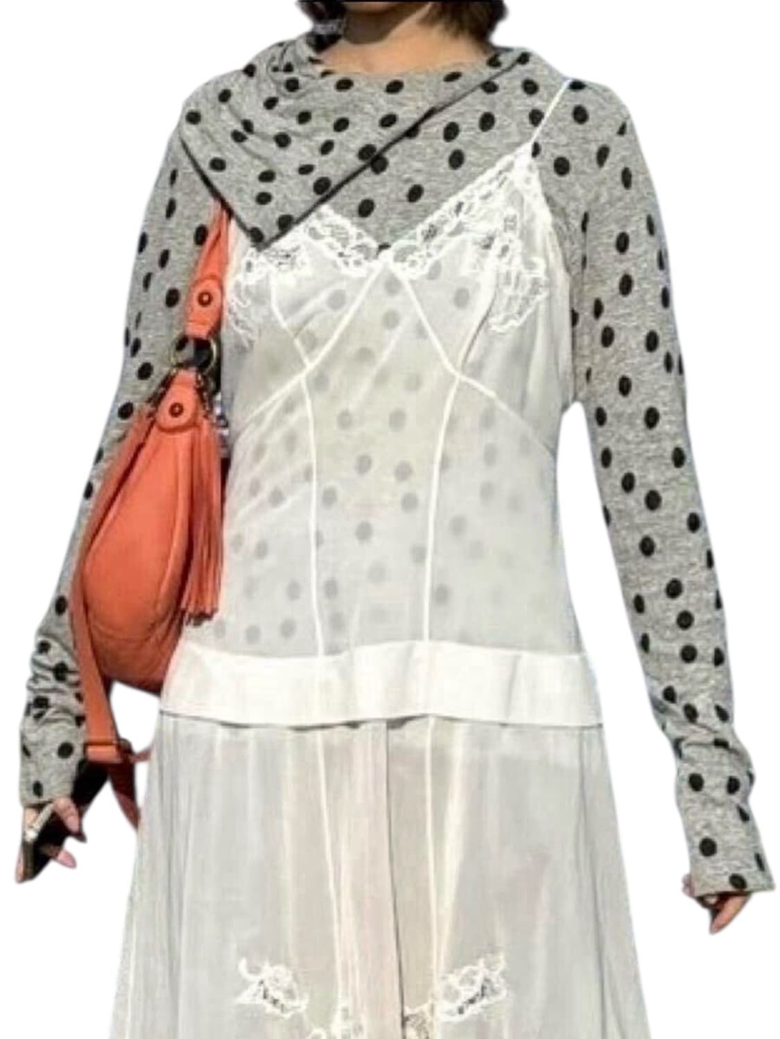 요지야마모토 도트 패턴 니트 티셔츠 상품이미지10