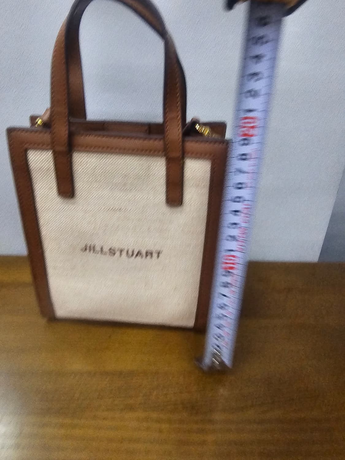 질스튜어트 브라운 가죽배색 린넨혼방 토트백 상품이미지3